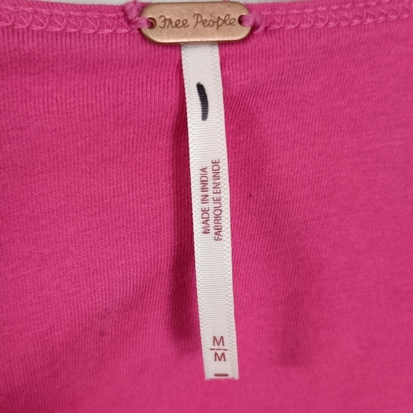NWOT Free People Sleeveless Bow Tank Top In Pink Size Medium - Picture 5 of 6